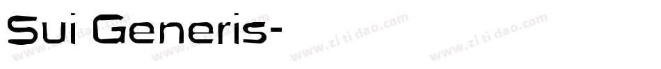 Sui Generis字体转换